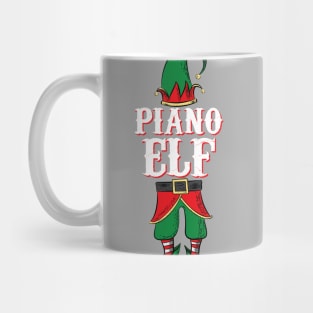 Piano Elf - Christmas Gift Idea for Piano Players design Mug